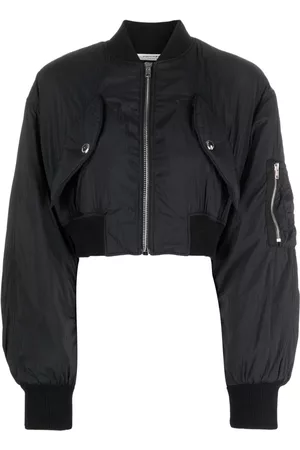 Serafini Cropped padded bomber jacket