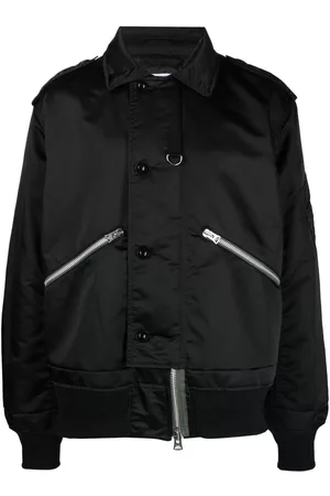 SACAI Zip-up cotton-blend bomber jacket