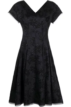 TALBOT RUNHOF Patterned-jacquard sequin midi dress