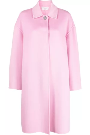 Serafini Rhinestone-button single-breasted coat