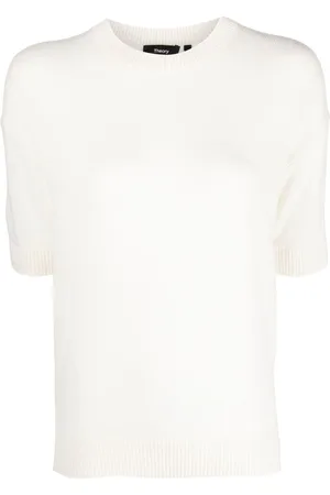 THEORY Crew-neck cashmere T-shirt