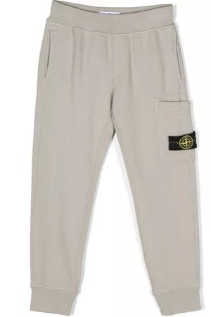 Stone Island Compass-motif cotton track pants