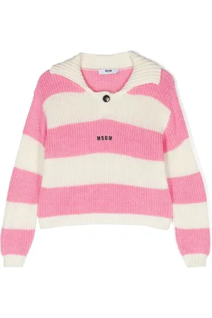 Msgm Spread-collar striped jumper
