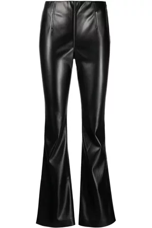 Serafini Faux-leather flared trousers