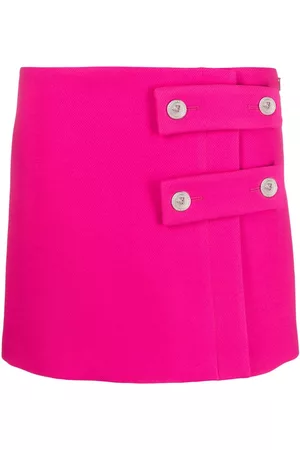 VERSACE Low-rise buttoned skirt