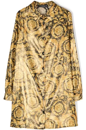 VERSACE Barocco-print long-sleeve shirtdress