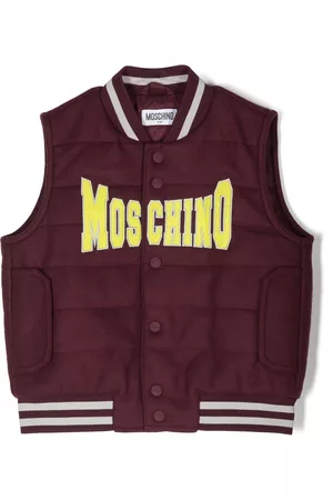 Moschino Logo-patch wool-blend gilet