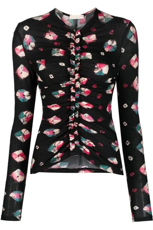 ULLA JOHNSON Wren long-sleeve ruched top