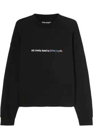 Palm Angels All Roads slogan-print cotton sweatshirt