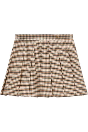 Palm Angels Check-pattern pleated miniskirt