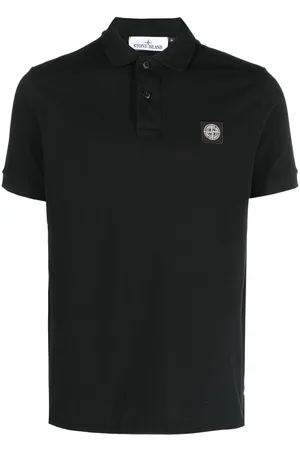 Stone Island Compass logo-embroidered cotton polo shirt