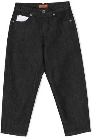 Missoni Logo-embroidered mid-rise tapered-leg jeans