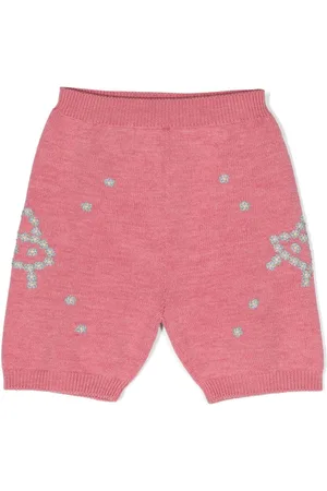 Gucci Floral-embroidered wool shorts