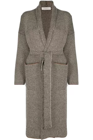 Golden Goose Houndstooth-pattern belted coat