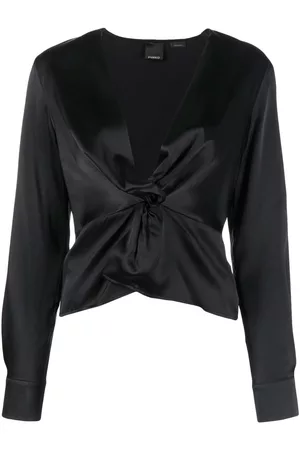 Pinko Knot-detail silk blouse