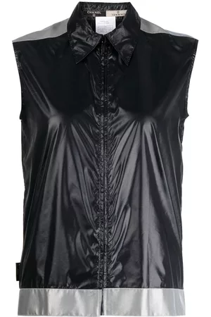 CHANEL 1999 two-tone zip-up vest