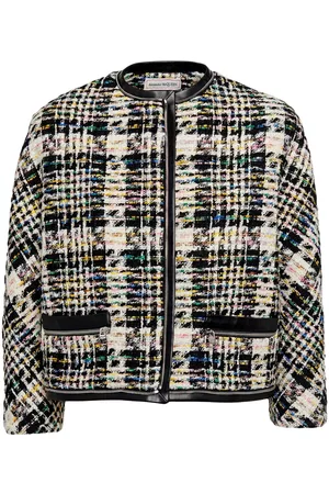 Alexander McQueen Hybrid tweed cocoon jacket