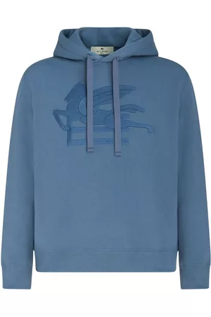 Etro Logo-embroidered cotton hoodie