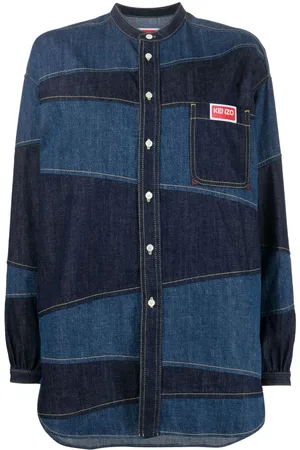 Kenzo Paris patchwork denim shirt