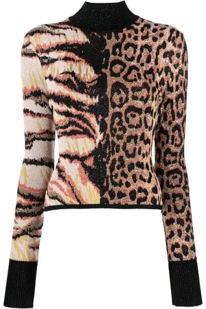 Roberto Cavalli Jacquard mock-neck jumper