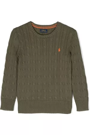Ralph Lauren Pony-motif cable-knit jumper
