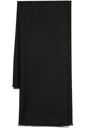 VALENTINO GARAVANI Toile Iconographe frayed-edge scarf