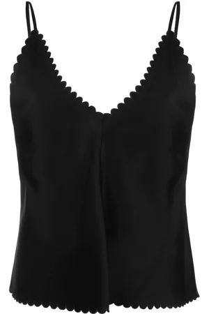 Jil Sander Scalloped satin tank top