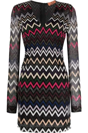 Missoni Metallic-threading zigzag minidress