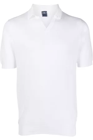FEDELI Short-sleeved cotton polo shirt
