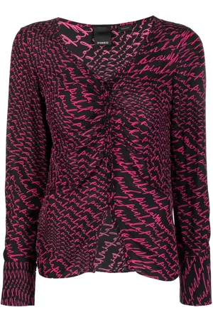 Pinko Logo-print long-sleeve blouse