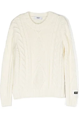 Msgm Cable-knit wool-blend jumper