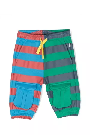 Stella McCartney Striped drawstring cotton track pants