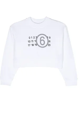 Maison Margiela Logo-print rhinestone-embellished sweatshirt