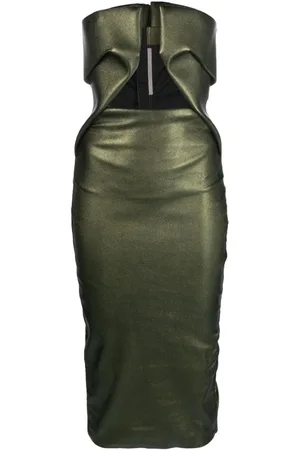 Rick Owens Prong metallic cut-out dress