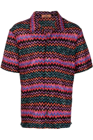 Missoni Zigzag-pattern spread-collar shirt