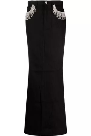 ROTATE Crystal-embellished straight skirt