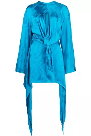 The Attico Logo-print long-sleeve minidress