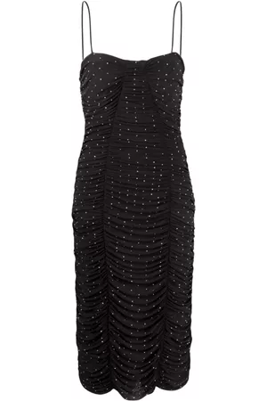 ROTATE Crystal-embellishment ruched dress