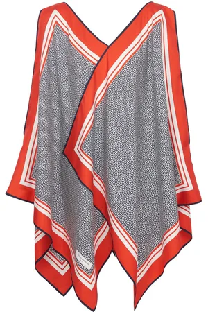 Balmain Monogram-print silk scarf dress