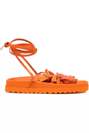 Silvia Tcherassi Idania floral-appliqué leather sandals