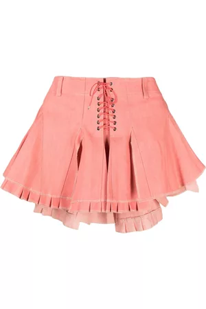 Louis Vuitton Pre-Owned Pleat Detailing A-Line Denim Skirt - Pink for Women