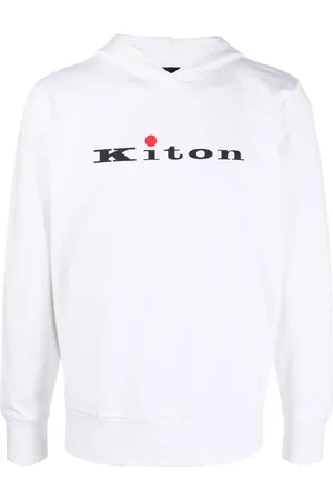 Kiton Logo-print cotton hoodie
