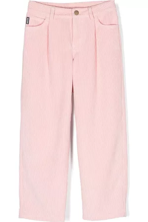 Moschino Logo-print straight-leg corduroy trousers