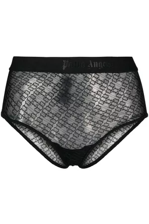 Palm Angels Logo-waistband lace briefs