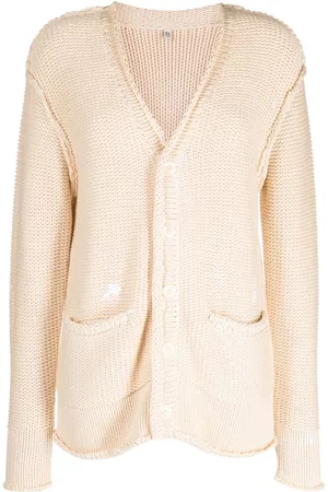 R13 Paint-splatter V-neck cardigan
