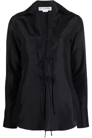 Victoria Beckham Front-tie silk blouse