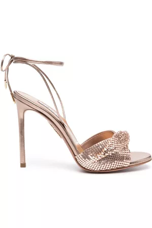 Aquazzura 110mm embellished lace-up sandals