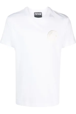 VERSACE Logo-print cotton T-shirt