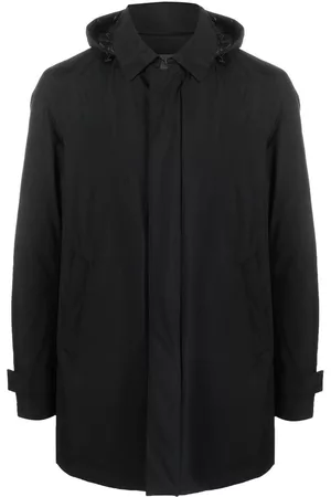 HERNO Detachable-hood feather-down padded jacket