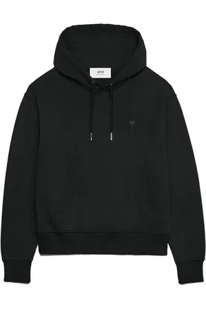 Ami Embroidered cotton hoodie